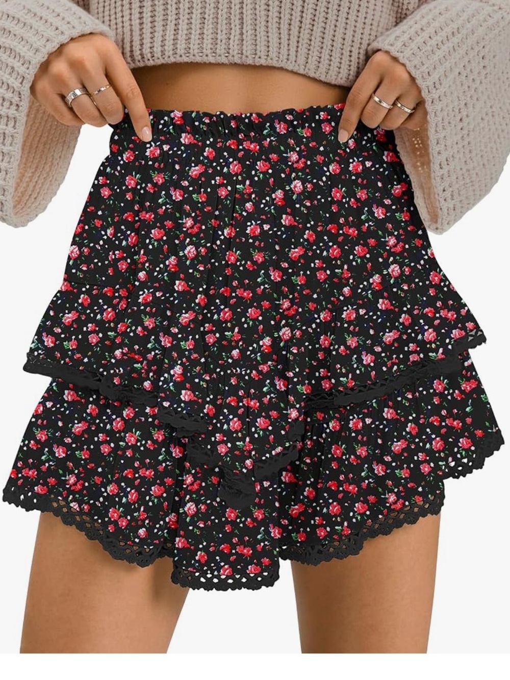 Tarse Flowy High Waist Skort